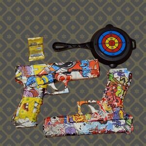 Graffiti Gel Blaster 2 Pistols & Target Set - Large - Gel Water Toy - Ages 14+